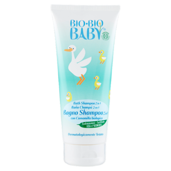 Bio-Bio Baby Bagno Shampoo 2 in 1 con Camomilla biologica 200 ml