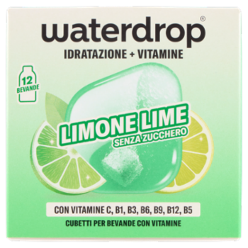 Waterdrop Idratazione + Vitamine Limone Lime Senza Zucchero Cubetti Per Bevande Con Vitamine 25,2 g