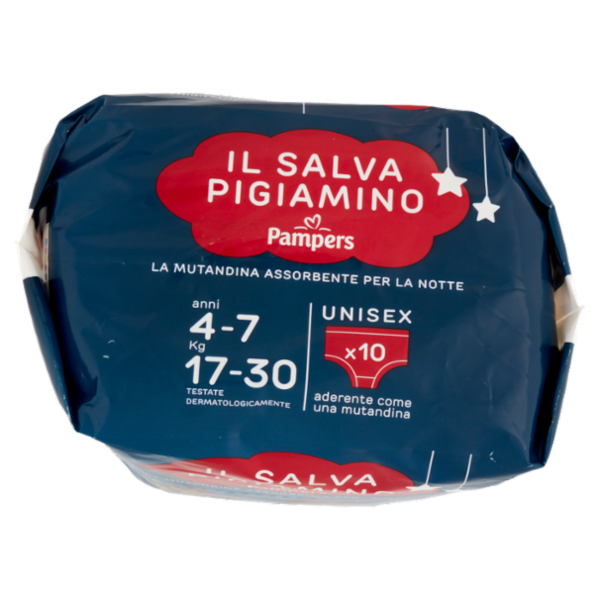 Pampers il Salva Pigiamino anni 4-7 Kg 17-30 Unisex 10 pz