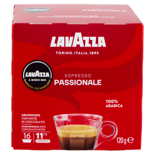 Lavazza A Modo Mio Espresso Passionale 16 Capsule 120 g