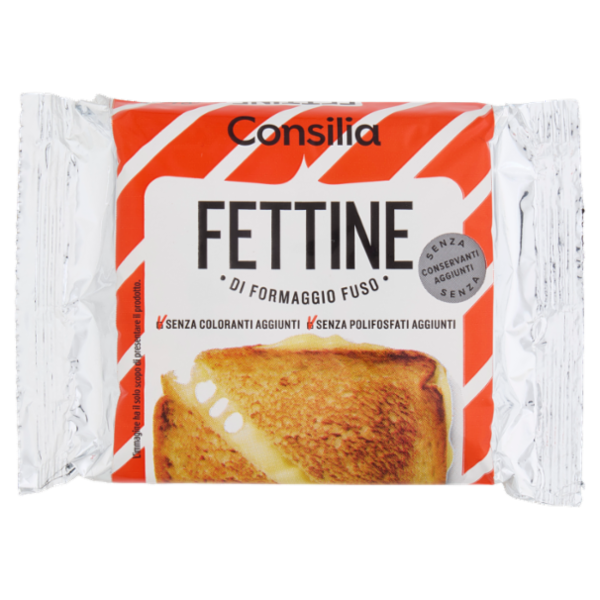 Consilia Fettine di Formaggio Fuso 8 Fette 200 g