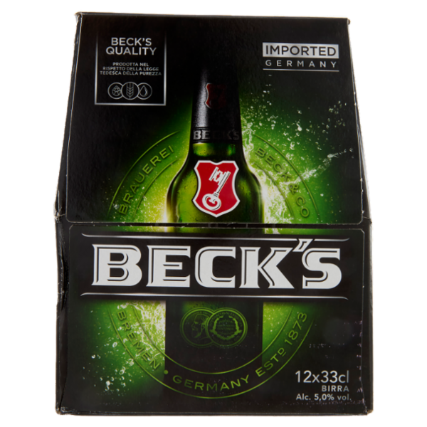 BECK'S Birra pilsner tedesca bottiglia 12x33cl