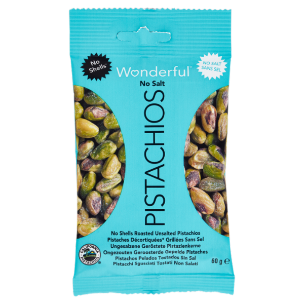 Wonderful Pistacchi Sgusciati Tostati Non Salati 60 g