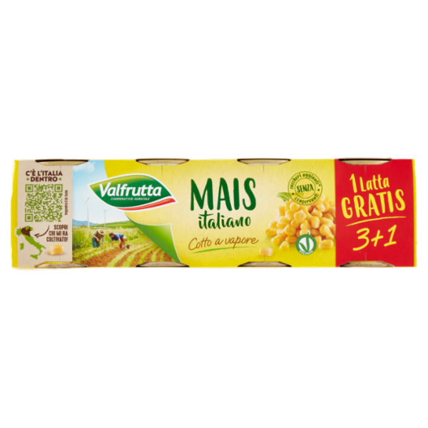 Valfrutta Mais Italiano Cotto a vapore 4 x 160 g