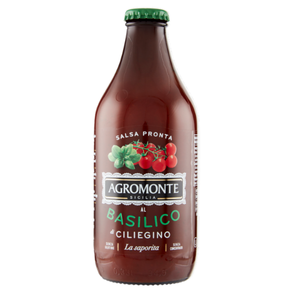 Agromonte Salsa Pronta al Basilico di Ciliegino la Saporita 330 g