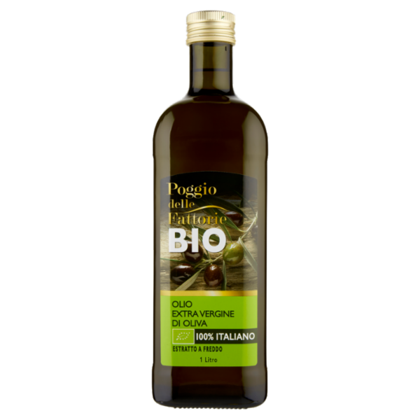 Poggio delle Fattorie Bio Olio Extra Vergine di Oliva 100% Italiano 1 Litro