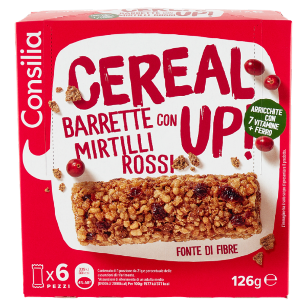 Consilia Barrette di Cereali con Mirtilli Rossi 6x21 g