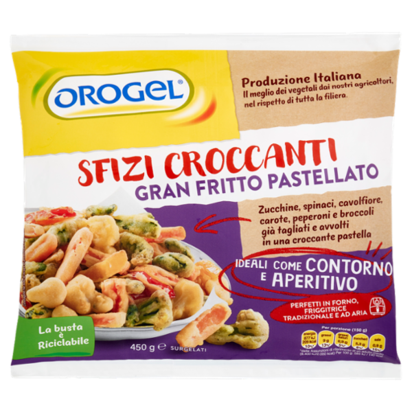 Orogel Sfizi Croccanti Gran Fritto Pastellato Surgelati 450 g