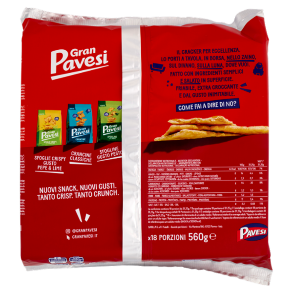Gran Pavesi il Cracker Salato con Grano 100% italiano 560g