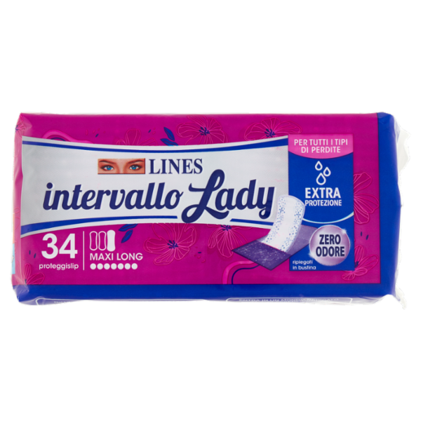 Lines intervallo Lady proteggislip Maxi Long Ripiegato 34 pz