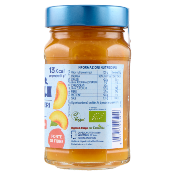 Rigoni di Asiago Natù Senza Zuccheri Aggiunti° Pesche Gialle bio 240 g