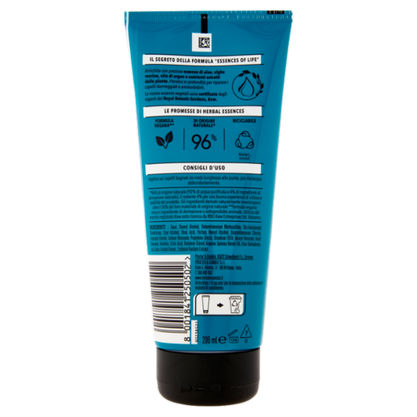 Herbal Essences Balsamo Formula Vegana Ripara con Olio di Argan 200 ml