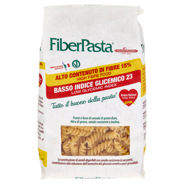 FiberPasta Fusilli Basso Indice Glicemico 23 500 g