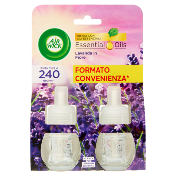 Air Wick Essential Oils Lavanda in Fiore Ricarica per Diffusore Elettrico 2 x 19 ml