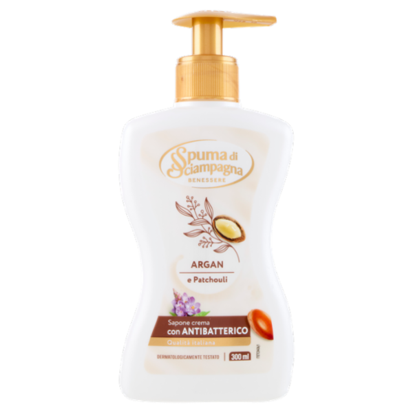 Spuma di Sciampagna Benessere Sapone crema Argan e Patchouli 300 ml