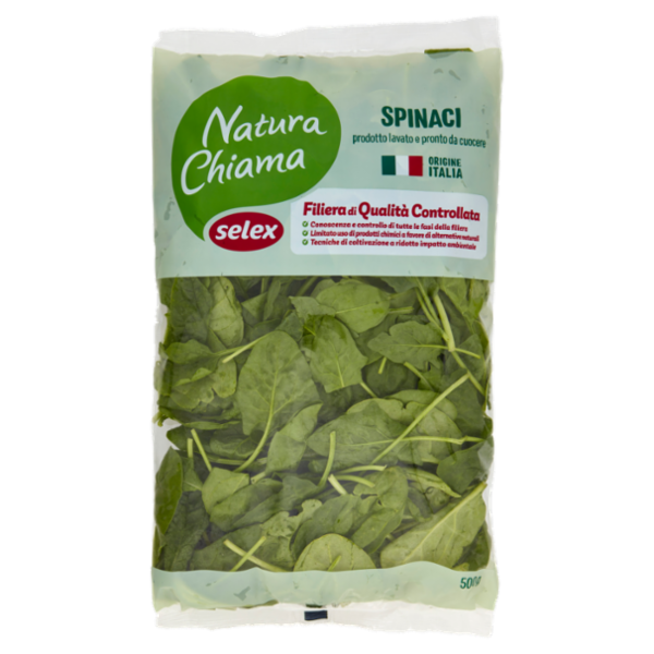 Selex Natura Chiama Spinaci Lavati e Pronti da Cuocere 500 g