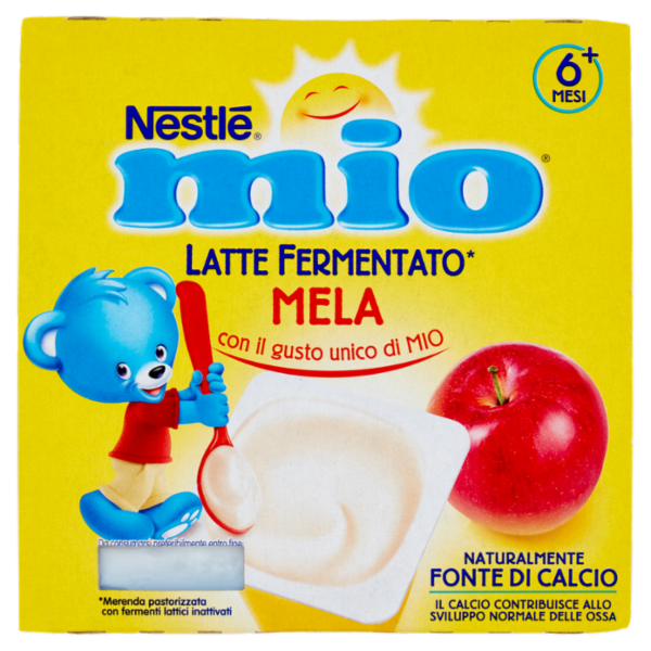 NESTLÉ MIO Merenda Latte Fermentato Mela 4 vasetti da 100 g