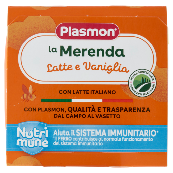 Plasmon la Merenda Latte e Vaniglia Nutri mune 240 g