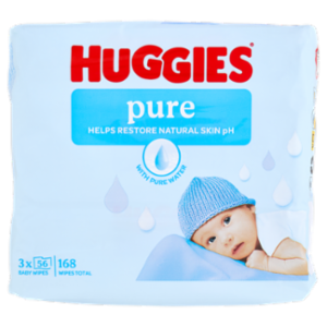 Huggies Pure Baby Wipes 3 x 56 Pz