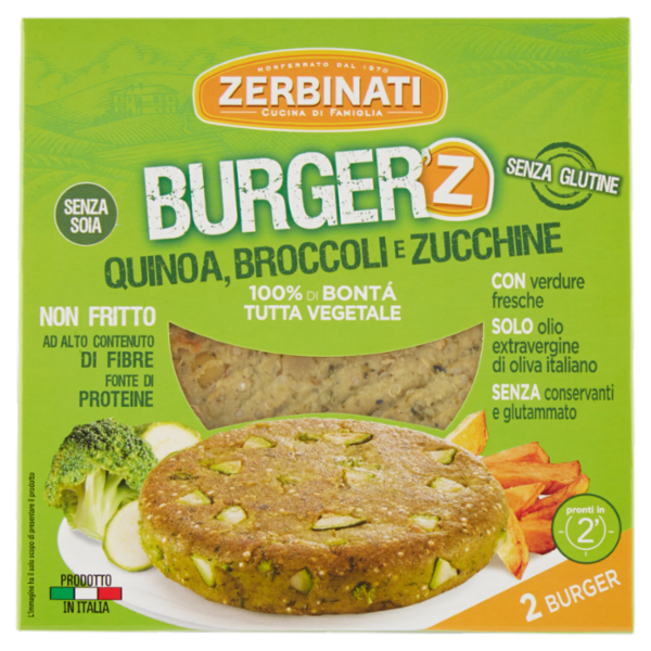 Zerbinati Burger'Z Quinoa, Broccoli e Zucchine 2 x 110 g