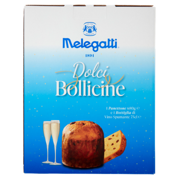 Melegatti 1894 Dolci Bollicine Panettone 680 g + Vino Spumante 75 cl