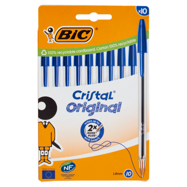 Bic Cristal Original Penna a sfera Blu 1.0mm 10 pz