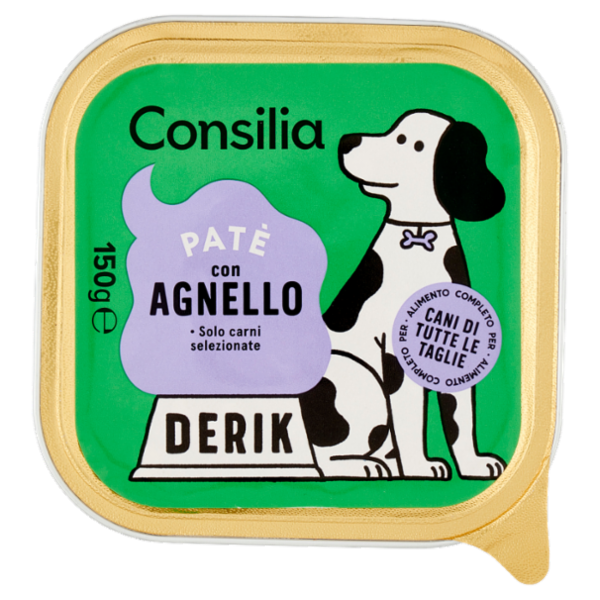 Consilia Derik Paté per Cane con Agnello 150 g