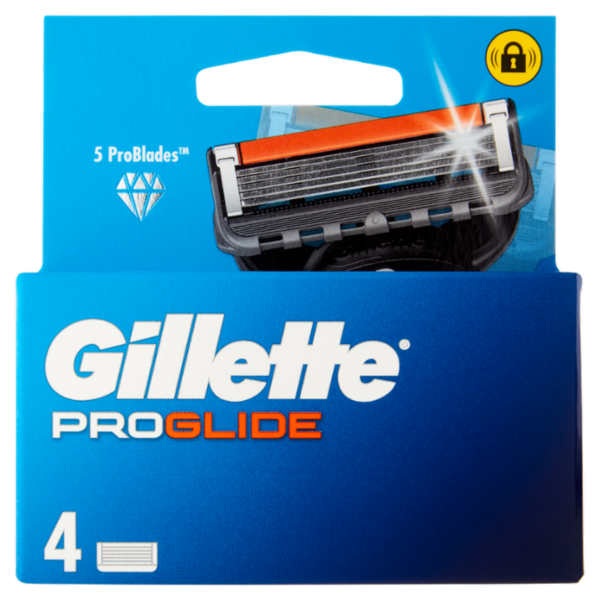 Gillette Proglide Lamette di ricambio per Rasoio da Uomo, 4 Ricariche
