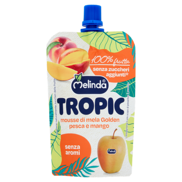 Melinda Tropic mousse di mela Golden pesca e mango 90 g