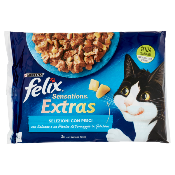 FELIX Sensations Extras Selezioni con Pesci (Salmone & Tonno) 4 x 85 g