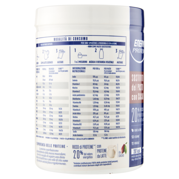 Enervit Protein Shake Sostituto del Pasto con Cacao 12 Pasti 420 g