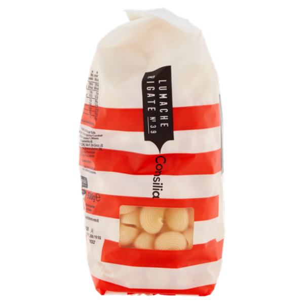 Consilia Pasta di Semola Trafilata al Bronzo Lumache Rigate 500 g