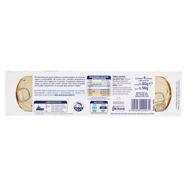 Rio mare Tonno al Naturale 4 x 80 g
