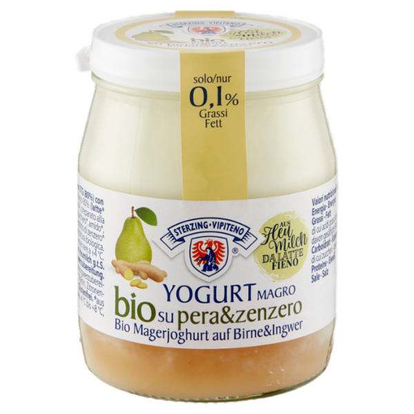 Sterzing Vipiteno bio Yogurt Magro su pera&zenzero da Latte Fieno 150 g
