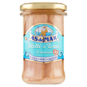 Asdomar Filetti Di Tonno Al Naturale In Acqua Di Mare Di Sardegna 250 g