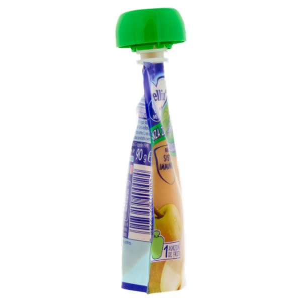 MELLIN Merenda di Frutta 100% con Vitamina C, Pera, a partire dal 6° mese, Pouch 90 g
