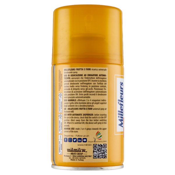 Strabilia Millefleurs Deodorante Ambiente Frutta e Fiori Ricarica 250 ml