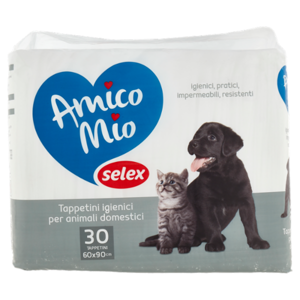 Selex Amico Mio Tappetini Antiodore per Animali 60X90 cm 30 pezzi