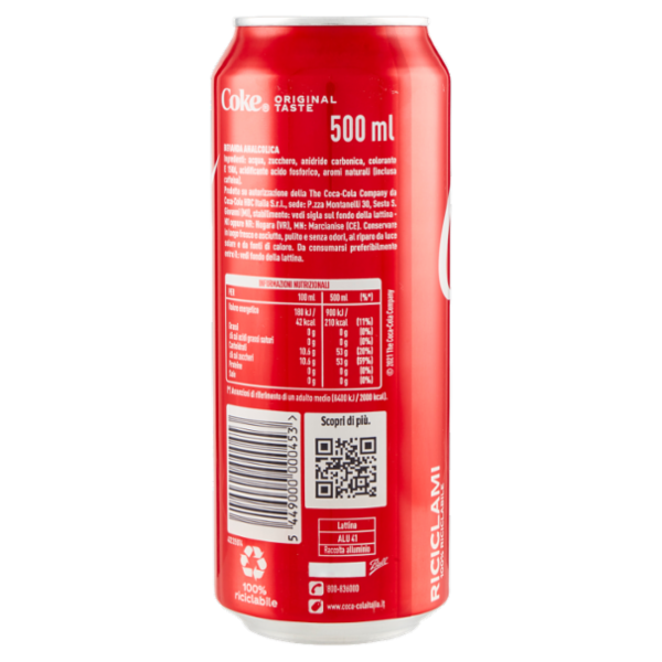COCA-COLA Original Taste Lattina 500 ml