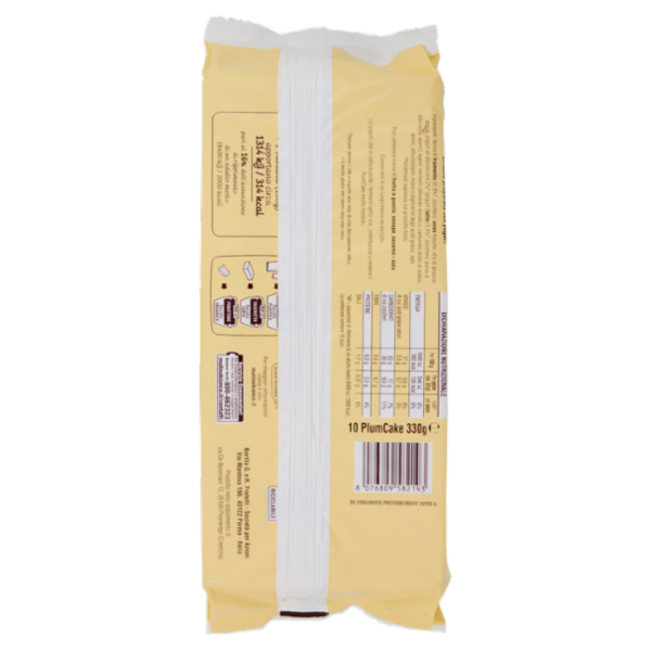 Mulino Bianco Plumcake Classico Merenda con Yogurt Italiano 10 pezzi 330g