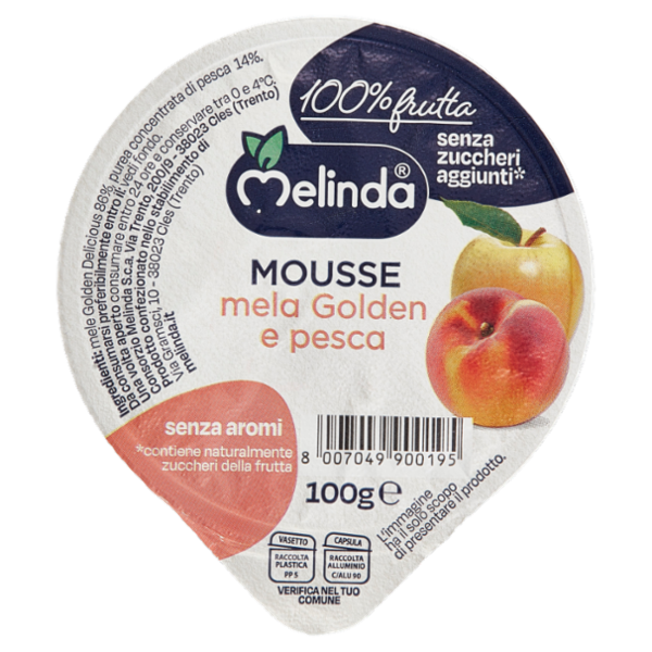 Melinda Mousse mela Golden e pesca 100 g