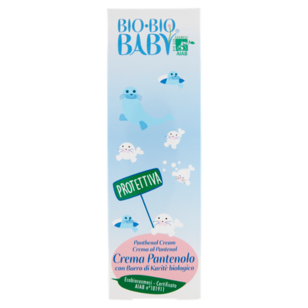 Bio-Bio Baby Crema Pantenolo con Burro di Karitè biologico Protettiva 100 ml