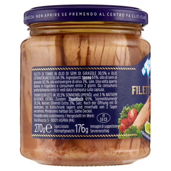 L'Isola d'Oro il Tonnotto Filetti di Tonno Gusto Delicato 270 g
