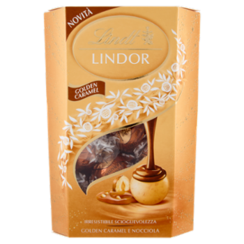 Lindt Lindor Scatola Cioccolatini Golden Caramel e Nocciola 200 g