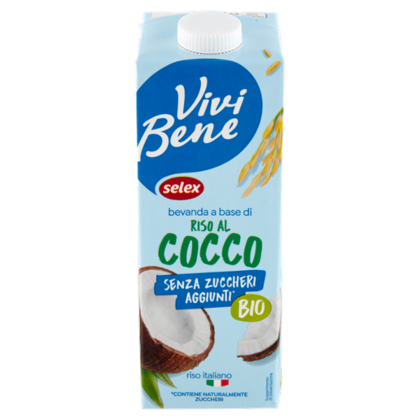 Selex Vivi Bene Bevanda a Base di Riso e Cocco Biologica 1 L