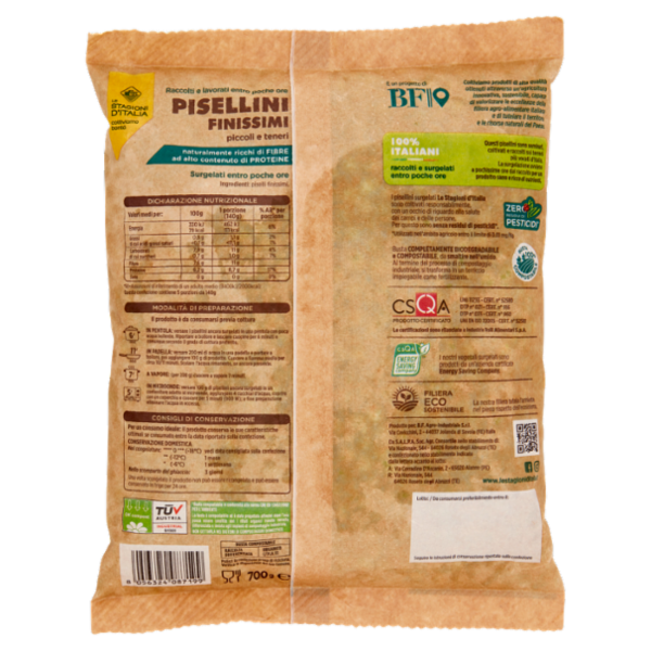 Le Stagioni d'Italia Piselli Finissimi Surgelati 700 g