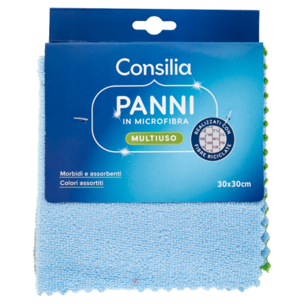 Consilia Panni Multiuso Microfibra Cm 30X30 3 pezzi