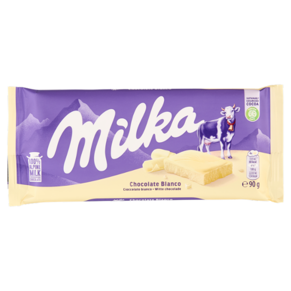 Milka Bianco, tavoletta di cioccolato bianco - 90g
