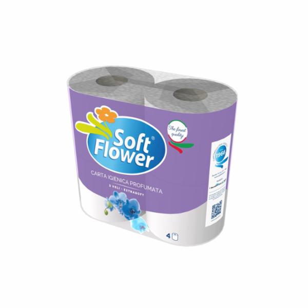 Soft Flower Carta Igienica 3veli 4rotoli