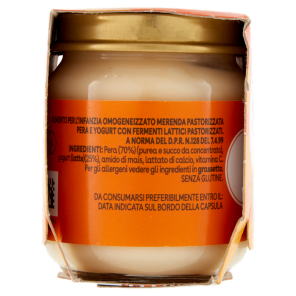 Plasmon Omogeneizzato con fermenti lattici pastorizzati Pera e Yogurt 2 x 120 g